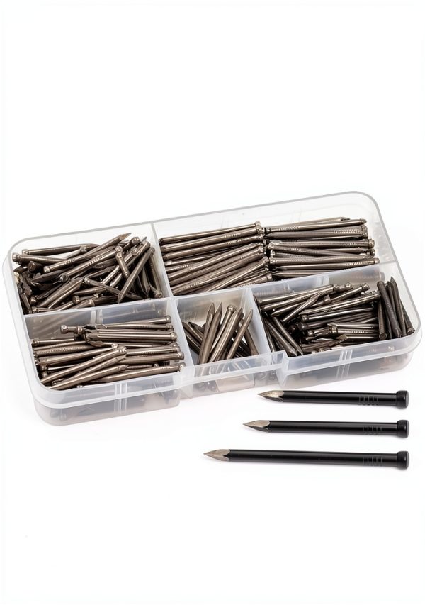 Finishing Nails Mardatt 400pcs 26-35mm Carbon Steel Wall Nails-0