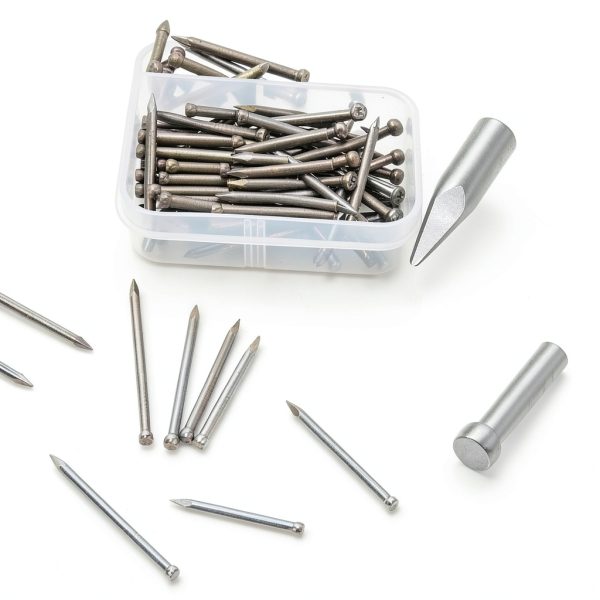 Finishing Nails Swpeet 400pcs Kit 4 Sizes 26-35mm Silver Carbon Steel-3