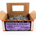 1 1/4" Stainless Steel Ring Shank Trim Nails (Light Gray)-0